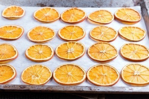 Засушить апельсины для декора