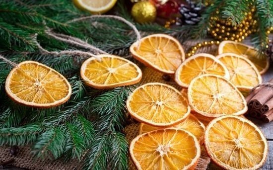 Засушить апельсины для декора